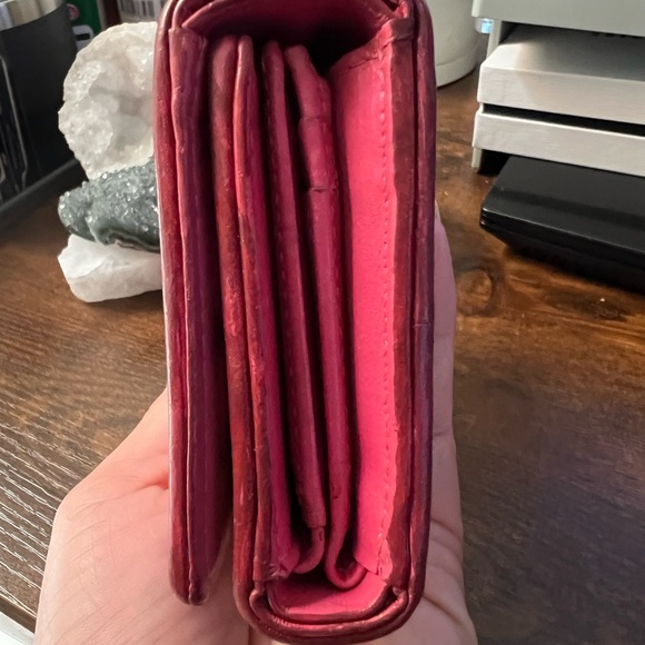 Preowned MCM White and Red Cherry Pattern Wallet - Picture 4 of 11